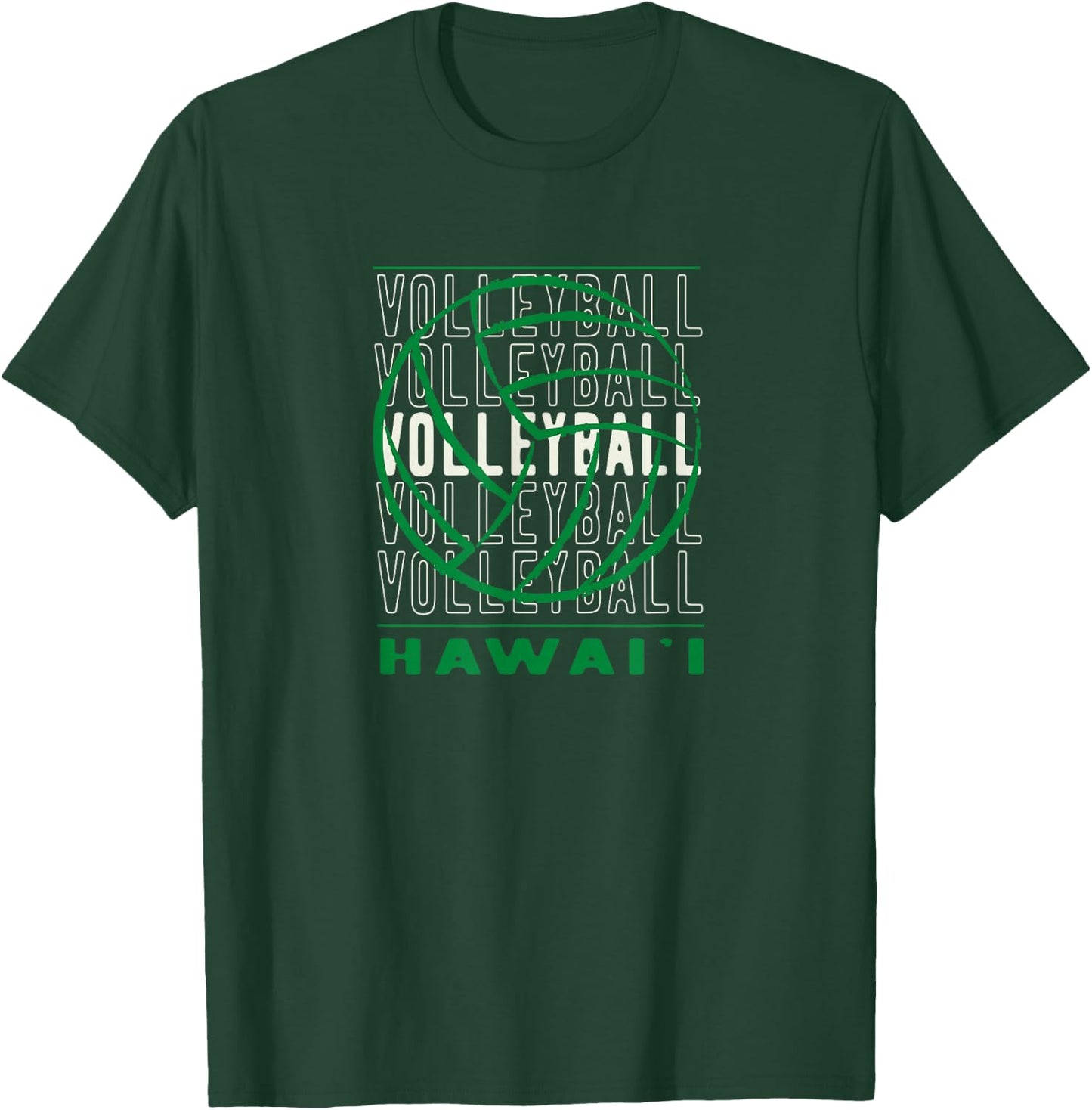 Volleyball Hawaii T-Shirt - T-Shirt | Forest
