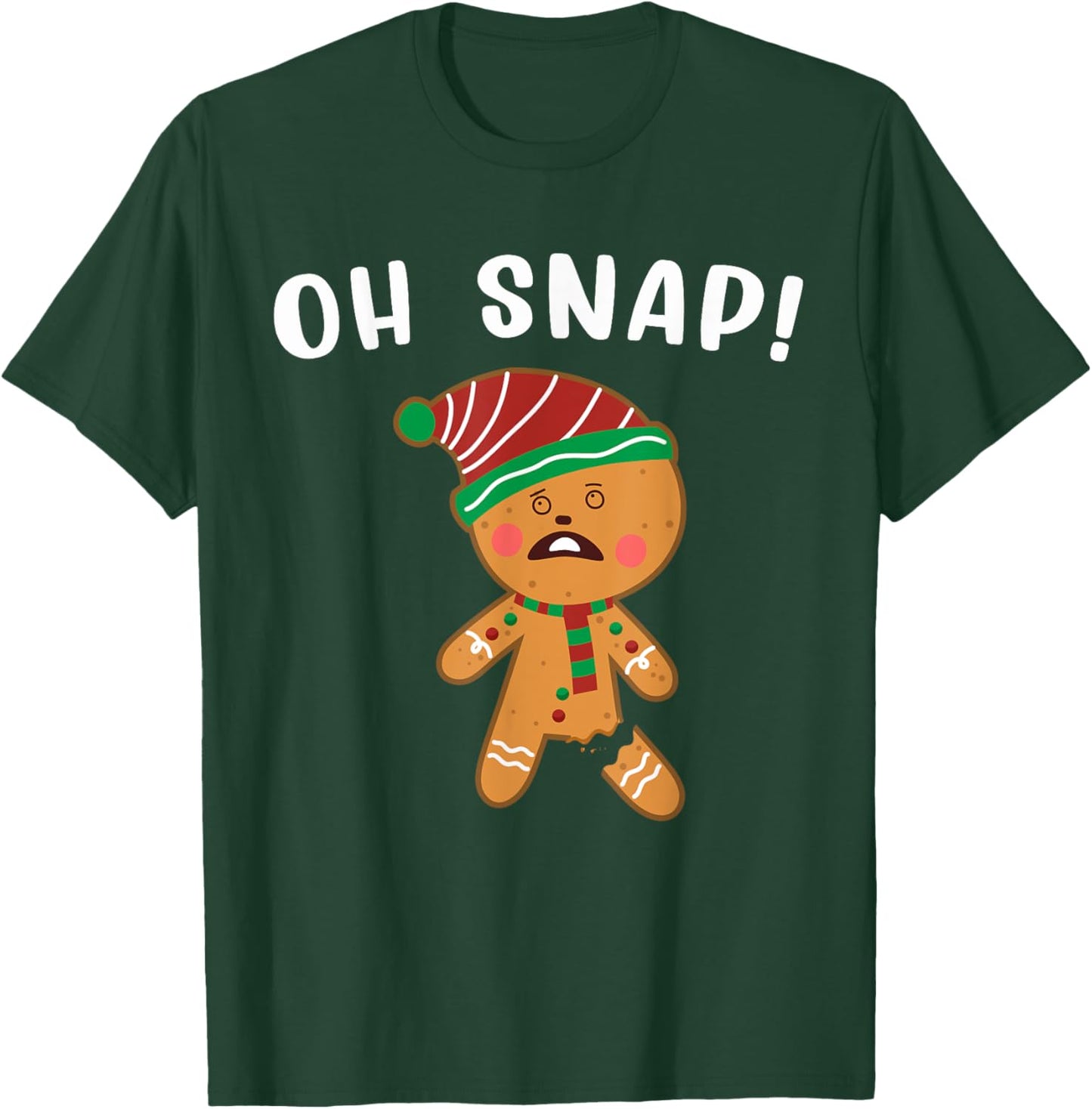 Gingerbread Man Oh Snap Christmas Funny Cookie Baking Gift T-Shirt - T-Shirt | Forest
