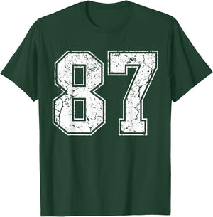 Number 87 grunge Classic College American T-Shirt - T-Shirt | Forest