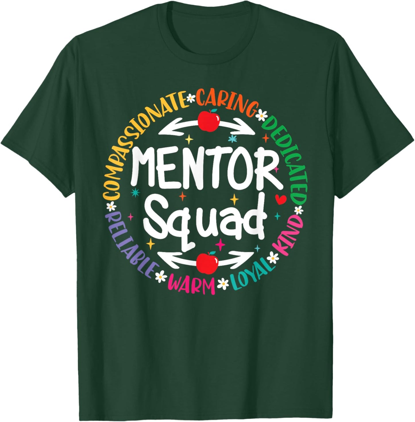 Mentor Teacher Inspire Influence Coach Back To School Team T-Shirt - T-Shirt | Forest