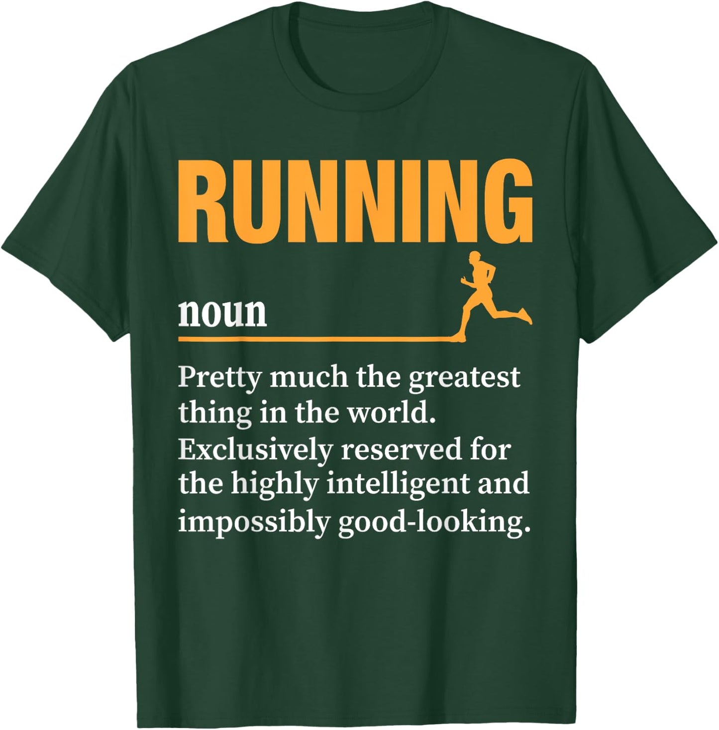 Running Definition Humor Marathon Funny Athlete Runner T-Shirt - T-Shirt | Forest