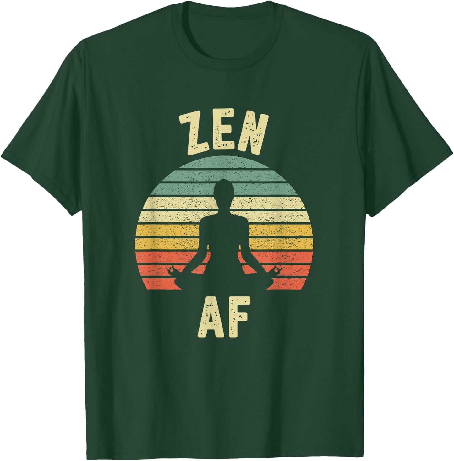 ZEN AF Shirt Retro Yoga Cute Funny Gift T-Shirt - T-Shirt | Forest
