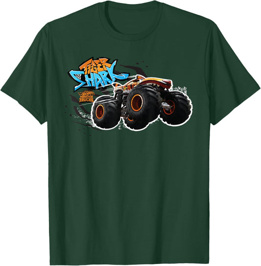 Hot Wheels Monster Trucks - Tiger Shark T-Shirt - T-Shirt | Forest