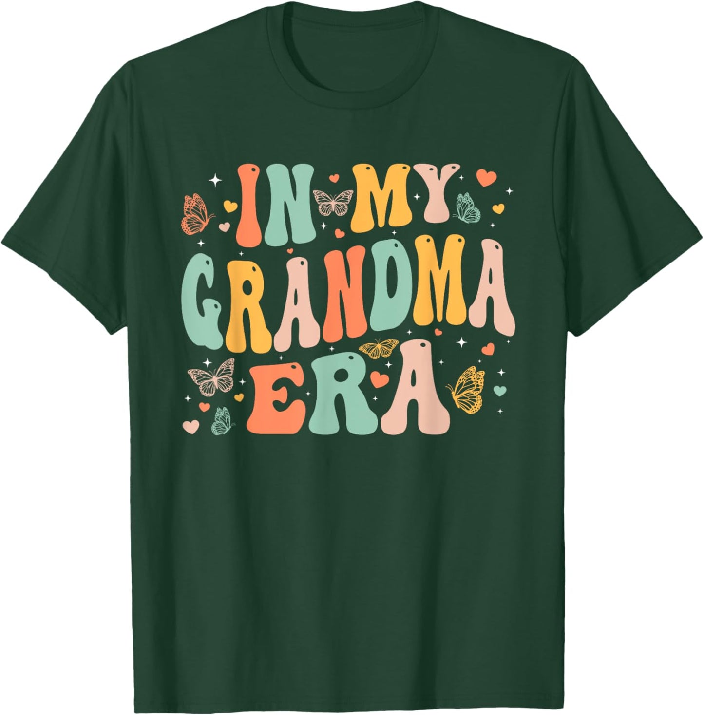 Retro Groovy In My Grandma Era Mother's Day Gifts Women T-Shirt - T-Shirt | Forest