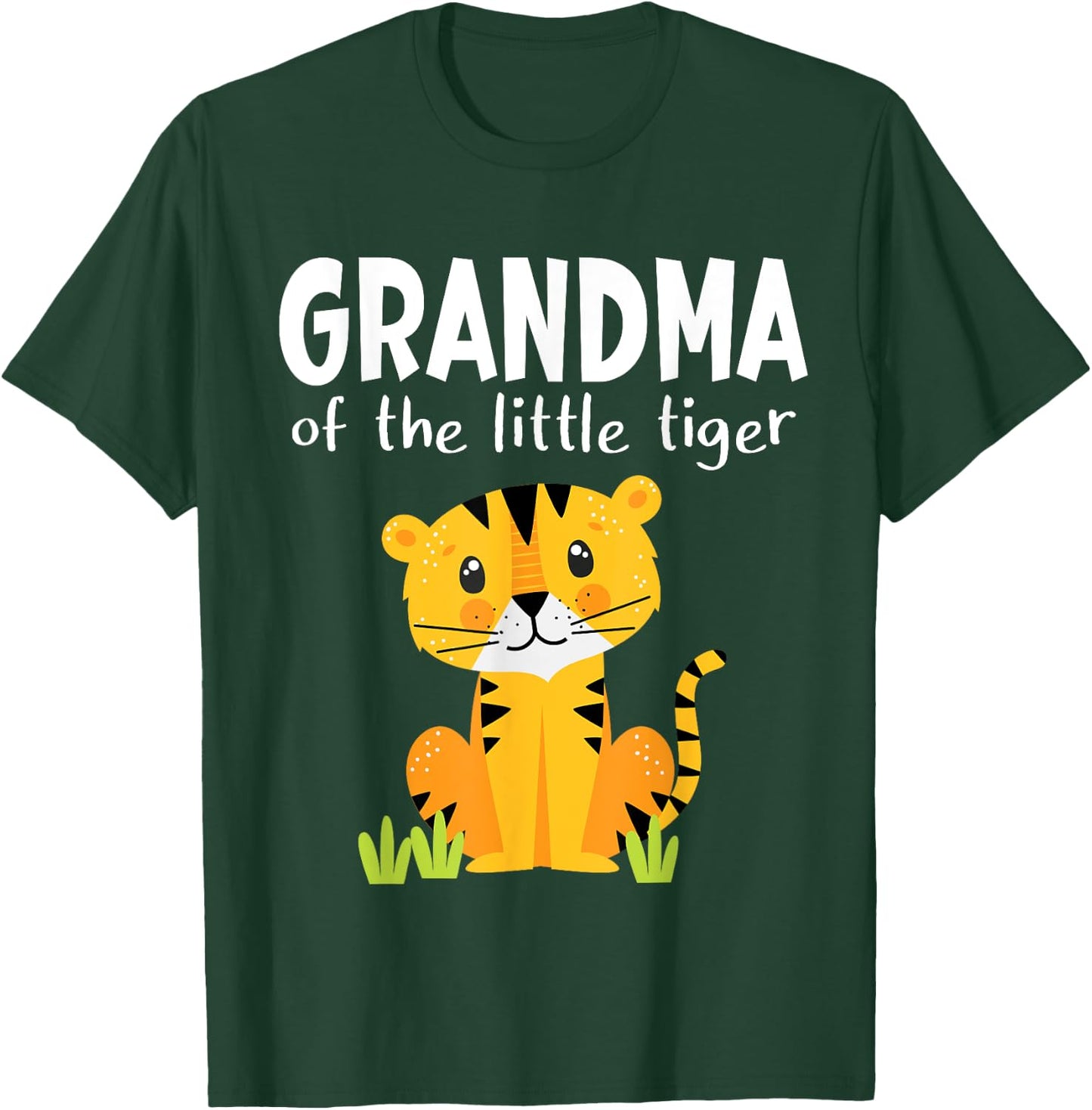 Grandma Of The Little Tiger Birthday Boy Family Matching T-Shirt - T-Shirt | Forest