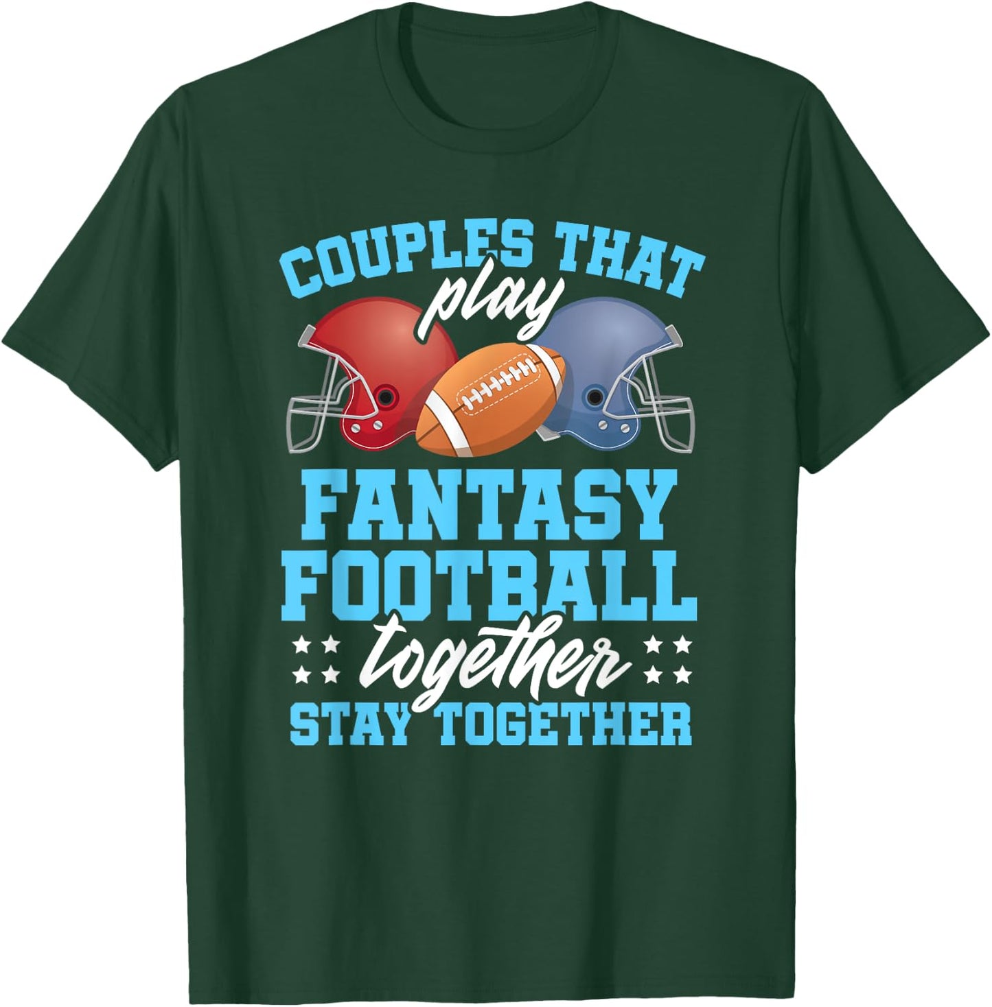 Fantasy Football Couples Matching Championship 2019 T-Shirt - T-Shirt | Forest