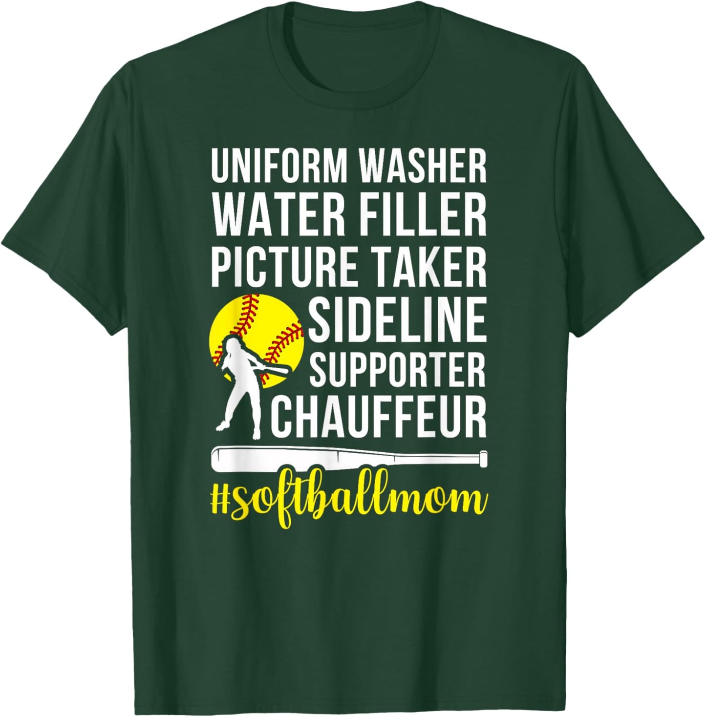 Softball Mom Definition Mom of A Softball Player Mother T-Shirt - T-Shirt | Forest