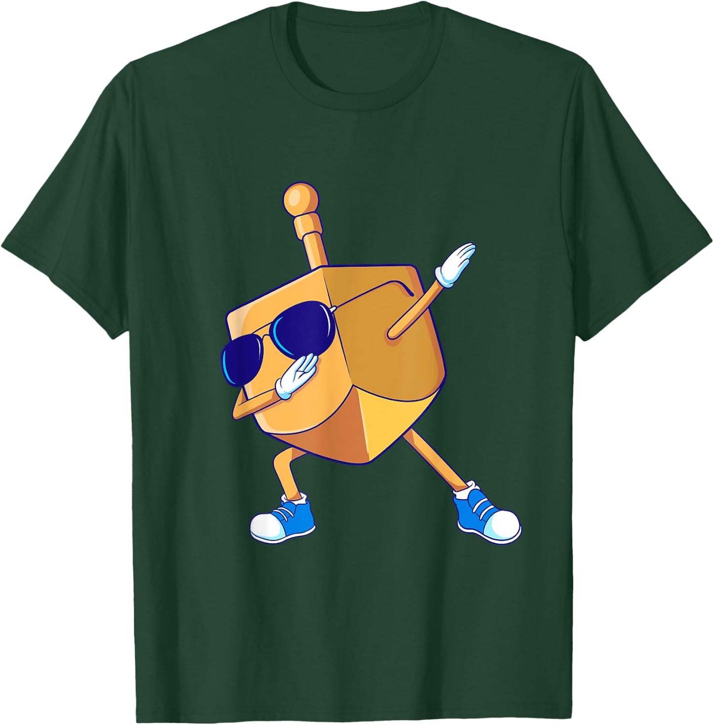 Dabbing Dreidel Hanukkah Dancing Chanukah Kids Girls Boys T-Shirt - T-Shirt | Forest