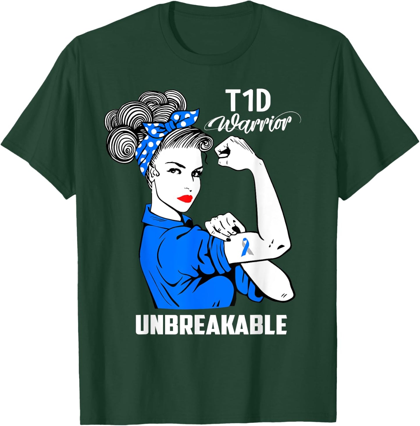T1D Type 1 diabetes Awareness Type 1 Diabetes Gift T-Shirt - T-Shirt | Forest