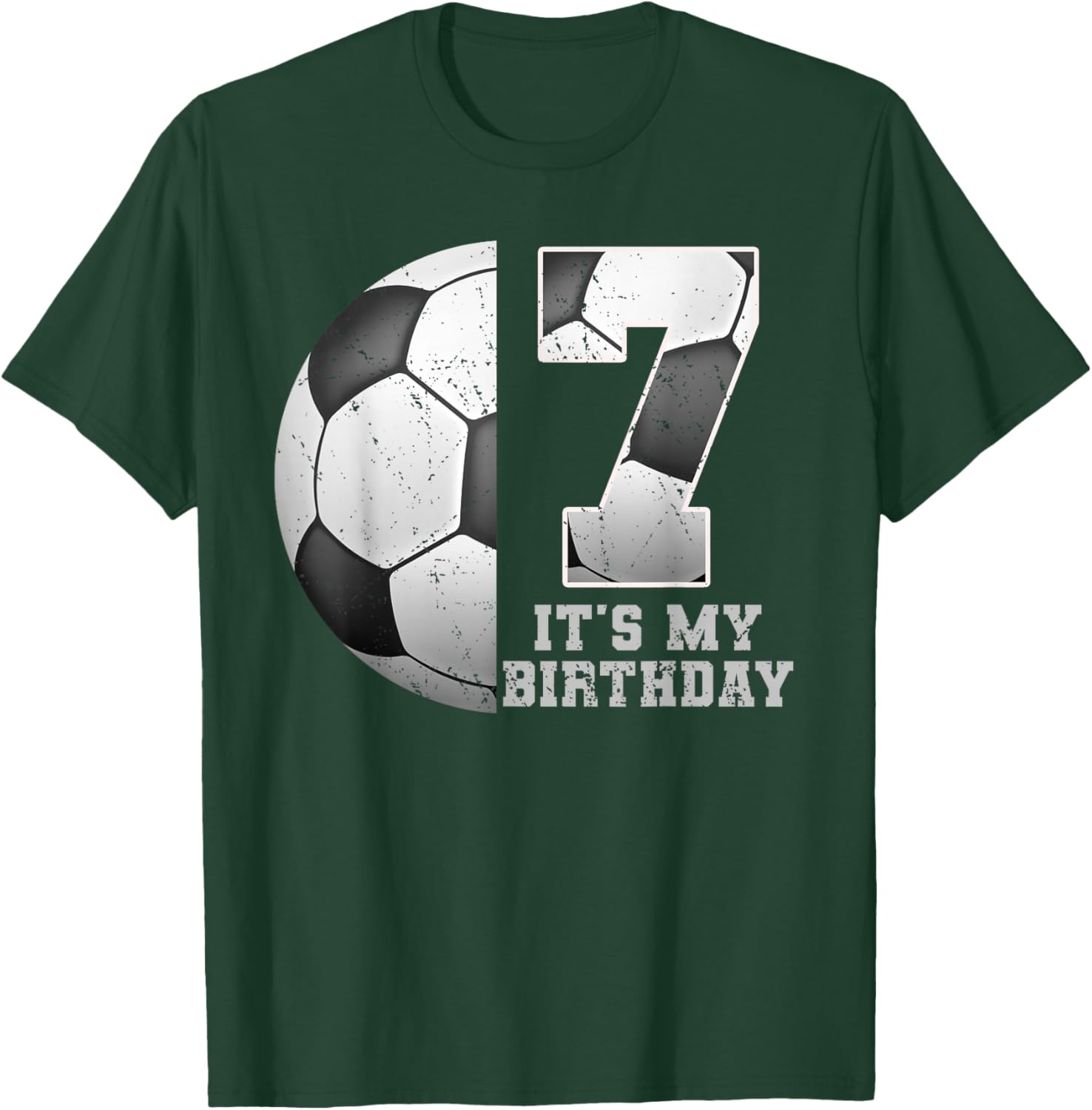 Birthday Boy 7 Soccer Its My 7th Birthday Boys Soccer T-Shirt - T-Shirt | Forest