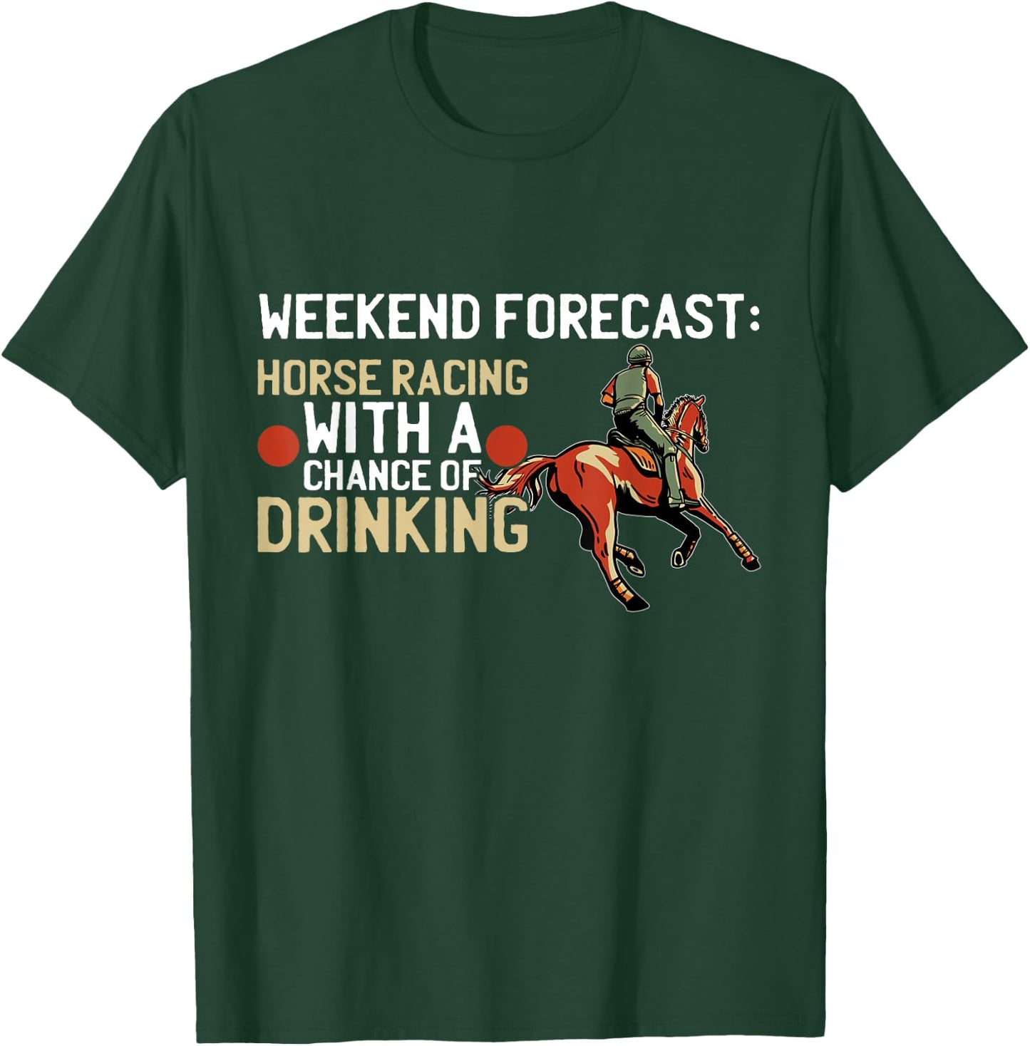 Retro Jockey Gambling Vintage For Dad's Men's Black Horse Racing T-Shirt - T-Shirt | Forest