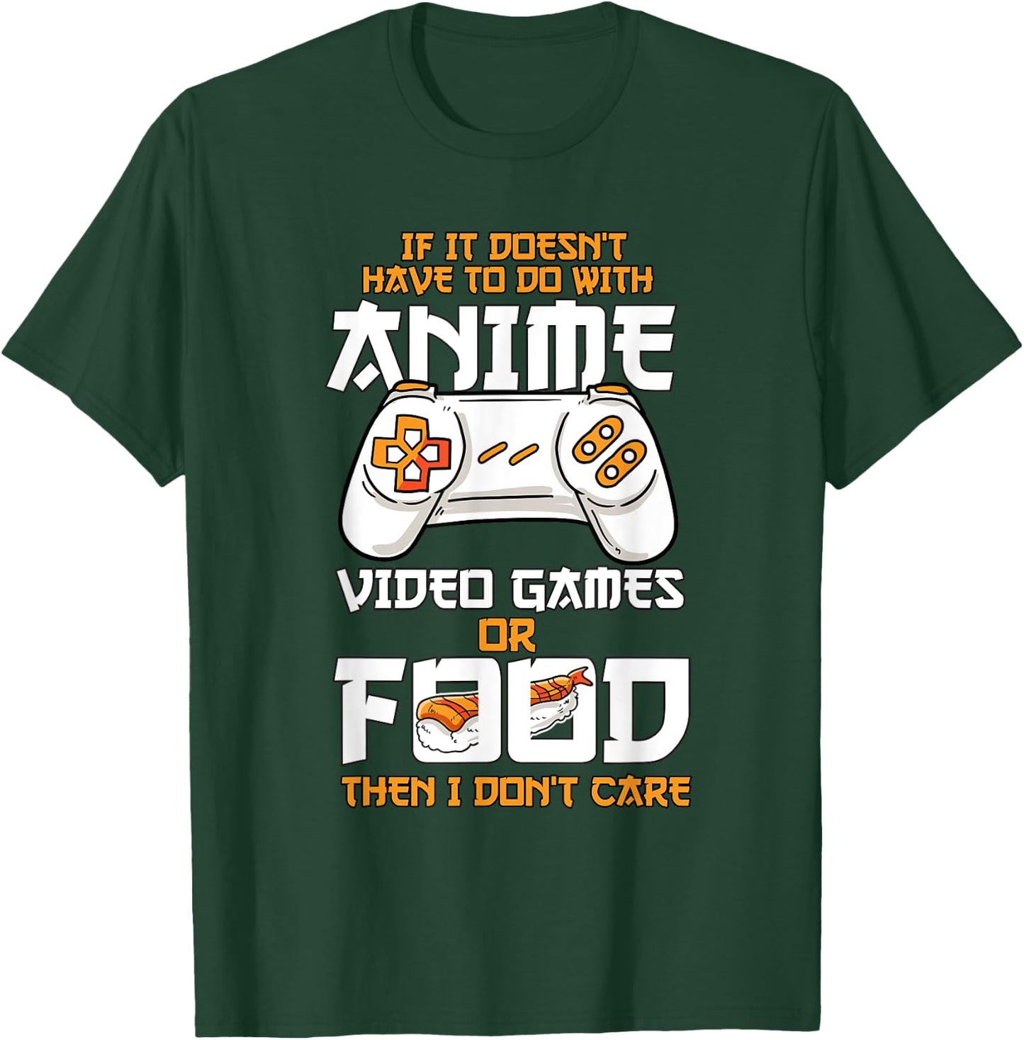 Anime Video Games Food Sushi Gaming Merch Otaku Gift Anime T-Shirt - T-Shirt | Forest