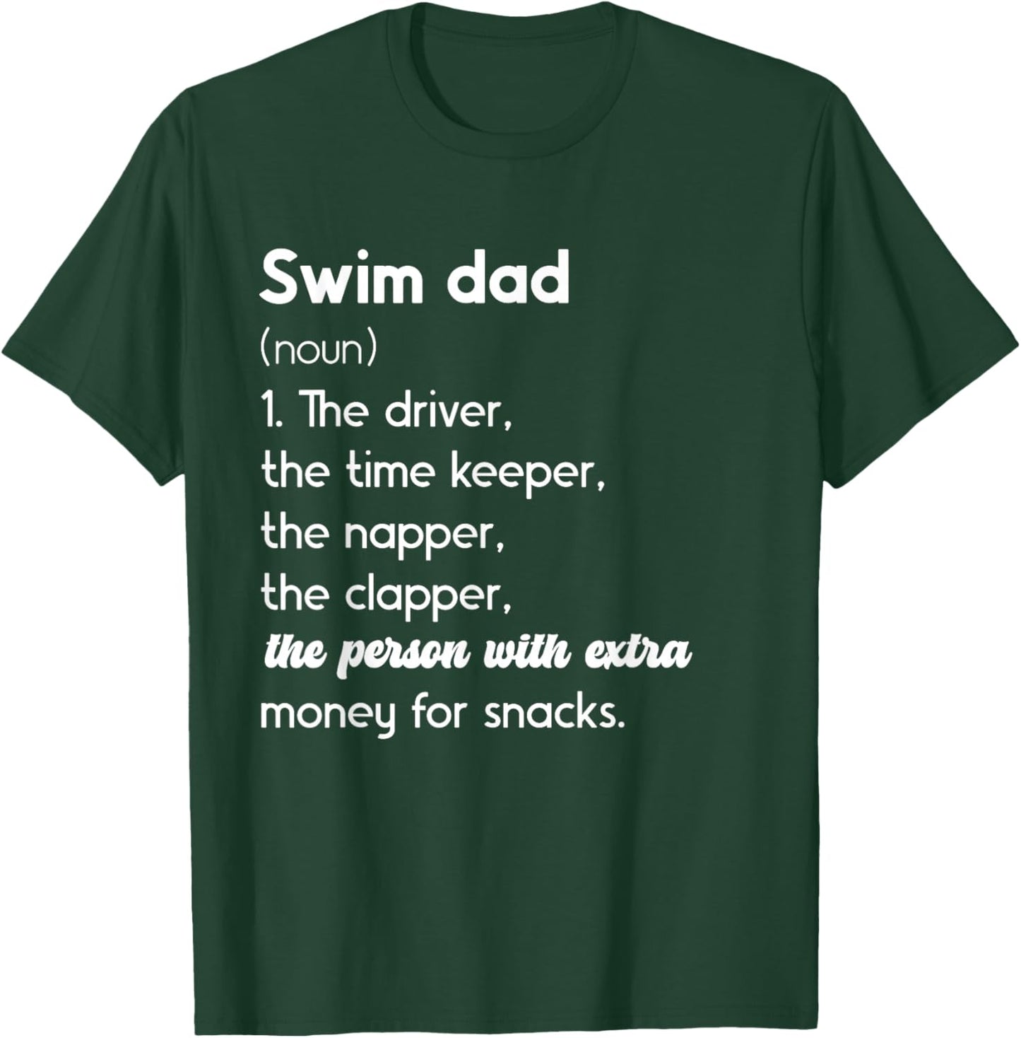 Swim Dad Definition Swimming Father of A Swimmer Dad T-Shirt - T-Shirt | Forest
