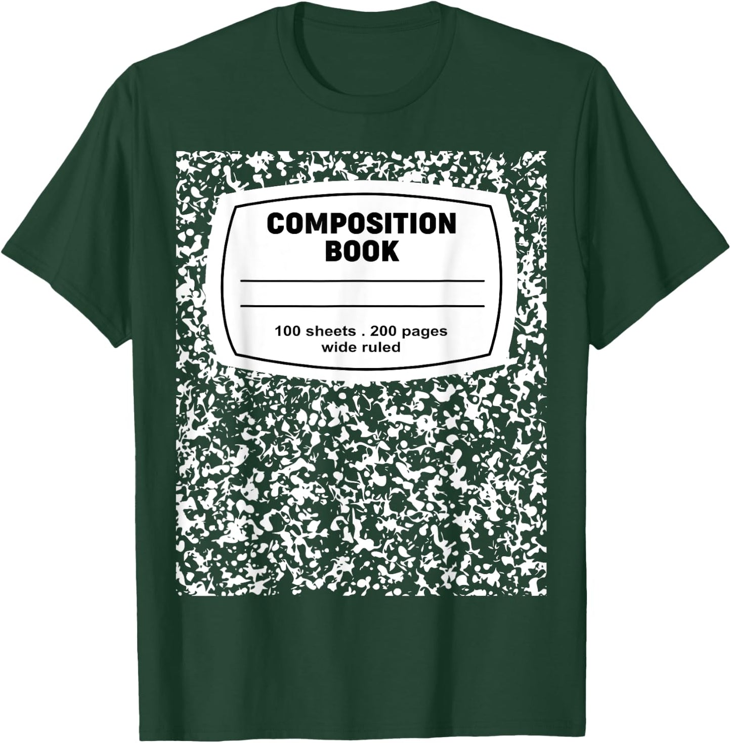 Composition Notebook Halloween Costume Teacher Student T-Shirt - T-Shirt | Forest