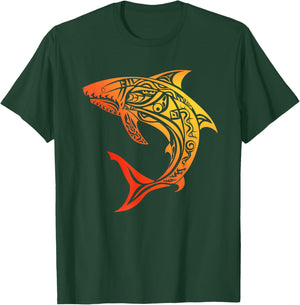 Tribal Shark Shirt - Maori Shirt - Hawaiian Tribal T-Shirt - T-Shirt | Forest
