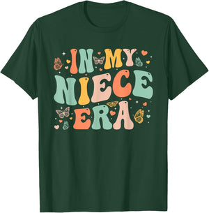 Retro Groovy In My Niece Era Mother's Day Kids Girls T-Shirt - T-Shirt | Forest
