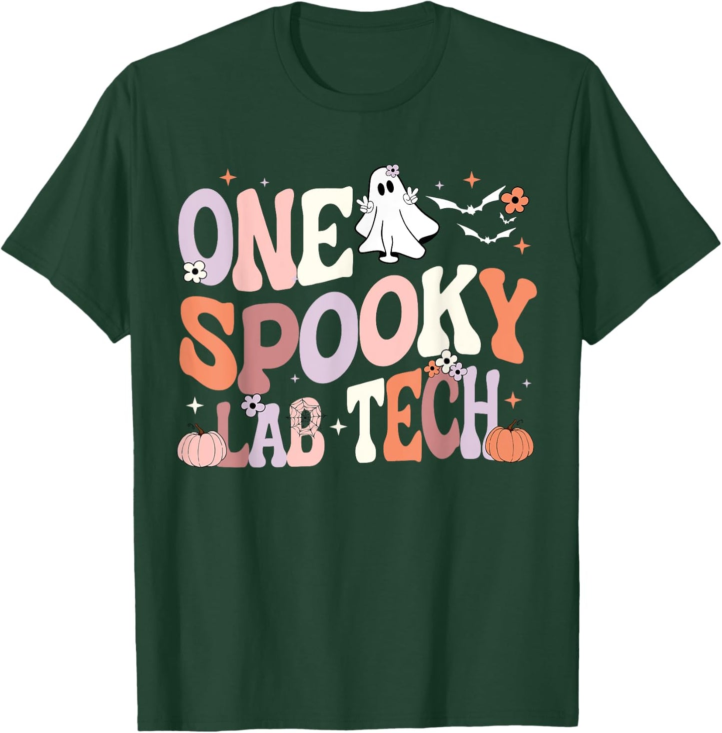 Cute One Spooky Lab Tech Laboratory Technician Halloween T-Shirt - T-Shirt | Forest