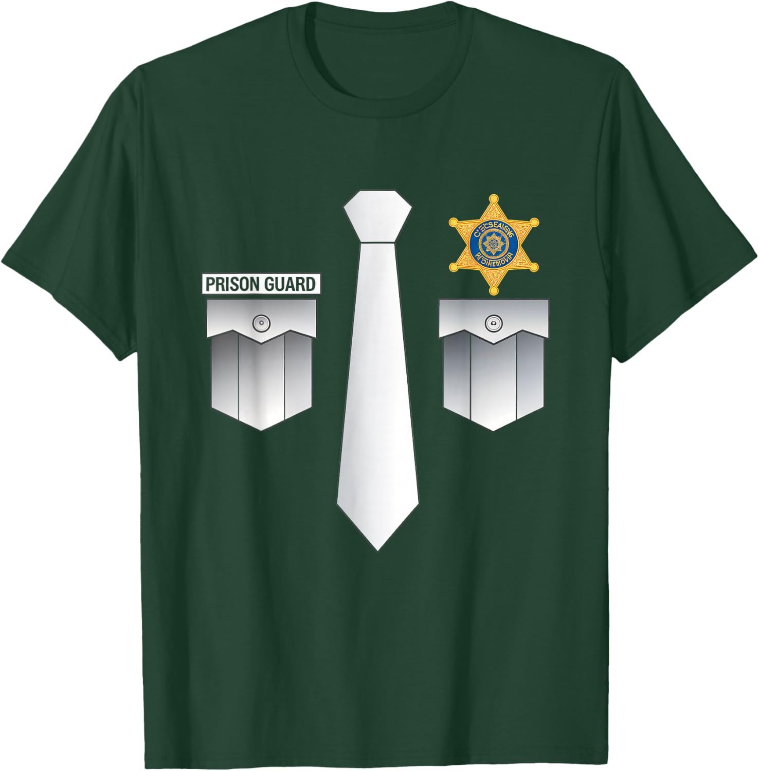 Prison Guard Police Correctional Officer Uniform Guard T-Shirt - T-Shirt | Forest