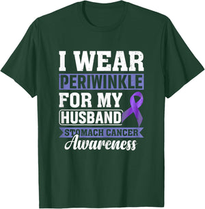 I Wear Periwinkle for My Husband Stomach Cancer Awareness T-Shirt - T-Shirt | Forest