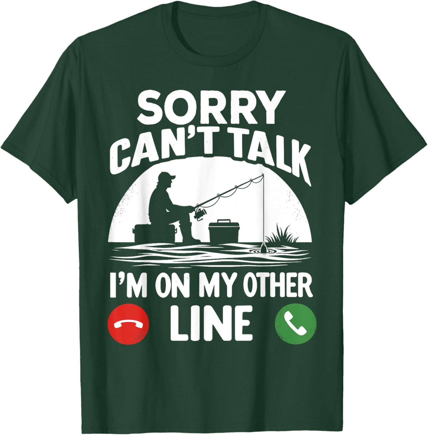 Funny Fisherman For Father's Day Fishing Dad T-Shirt - T-Shirt | Forest