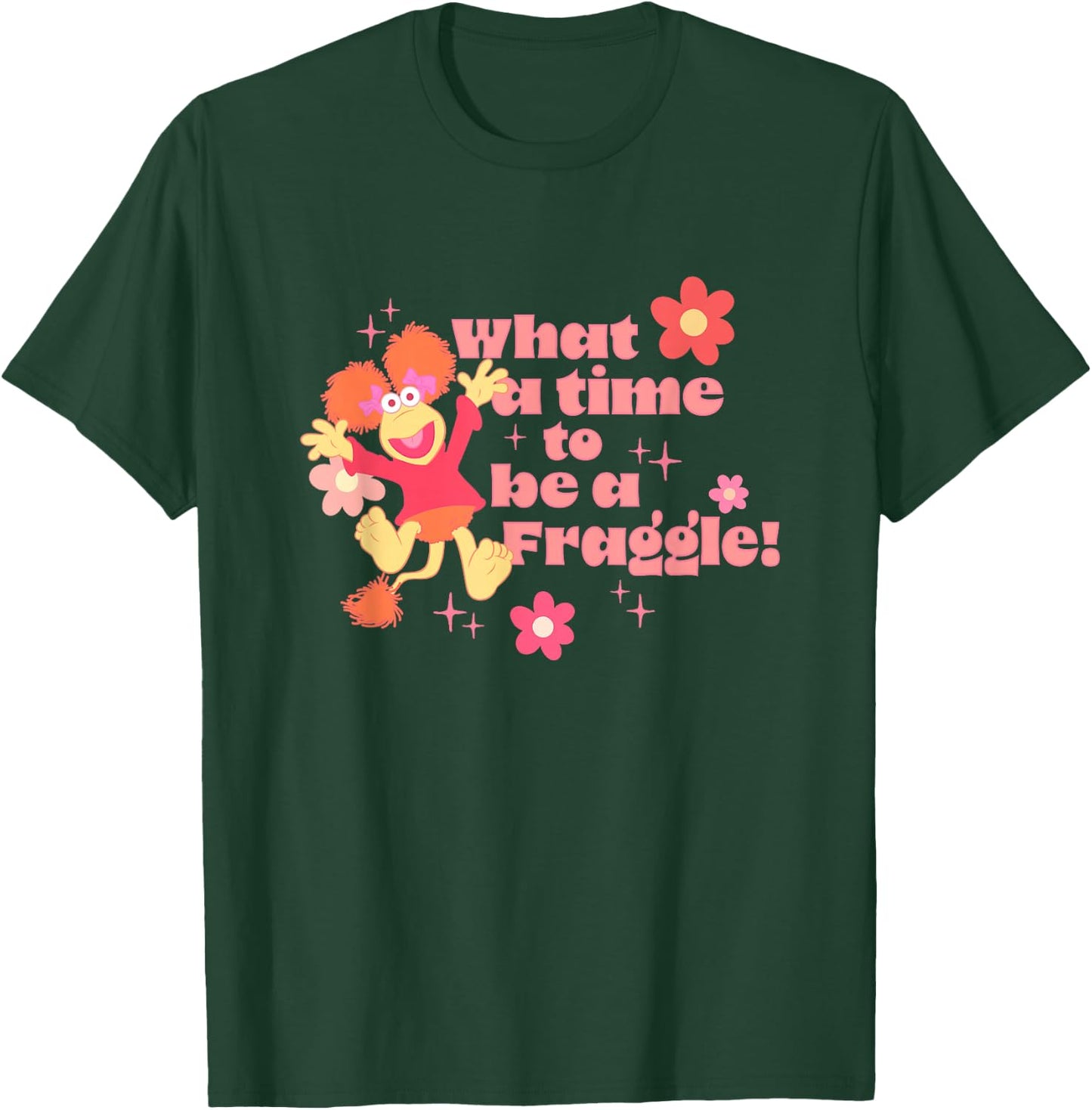 Fraggle Rock What A Time to Be A Fraggle! Cute Red Big Logo T-Shirt - T-Shirt | Forest