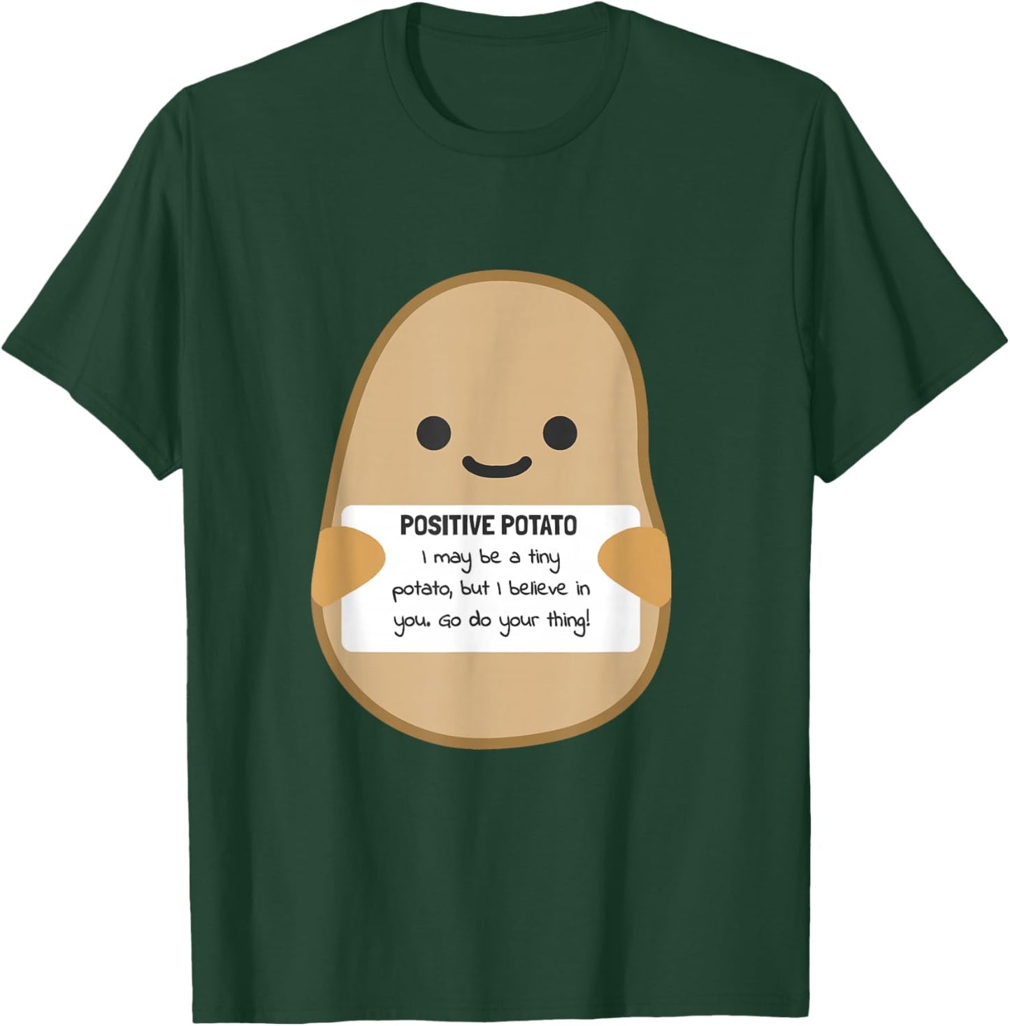 Positive Potato Love Men Women Saying Hug Mini Gift T-Shirt - T-Shirt | Forest