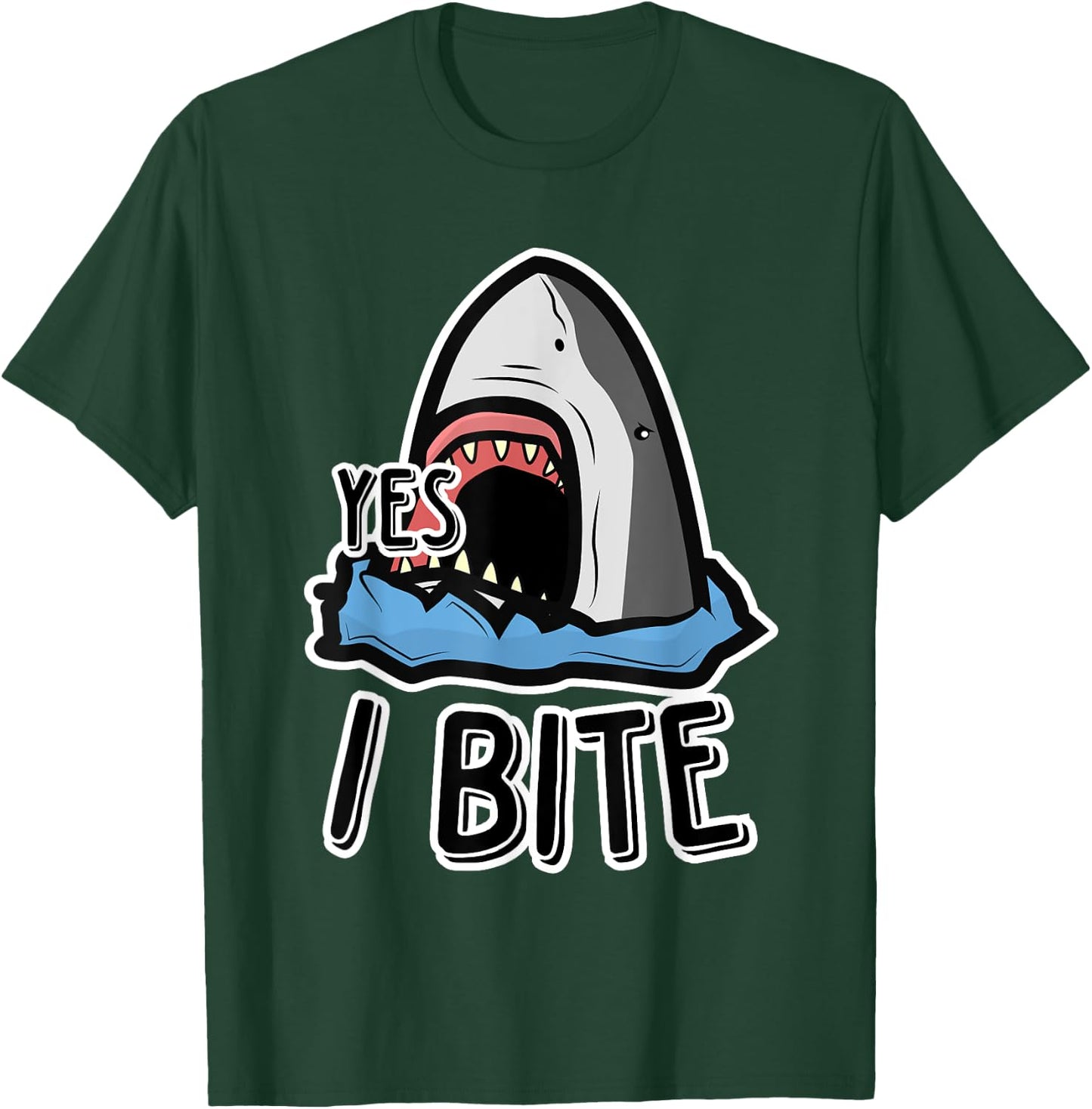 Kids Funny Week Of The Shark Yes, I Bite Shark Kids T-Shirt - T-Shirt | Forest