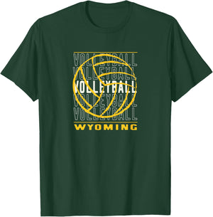 Volleyball Wyoming T-Shirt - T-Shirt | Forest