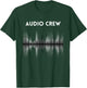 AUDIO CREW Uniform, White & Black Sound Waves, Audio Visual T-Shirt - T-Shirt | Forest