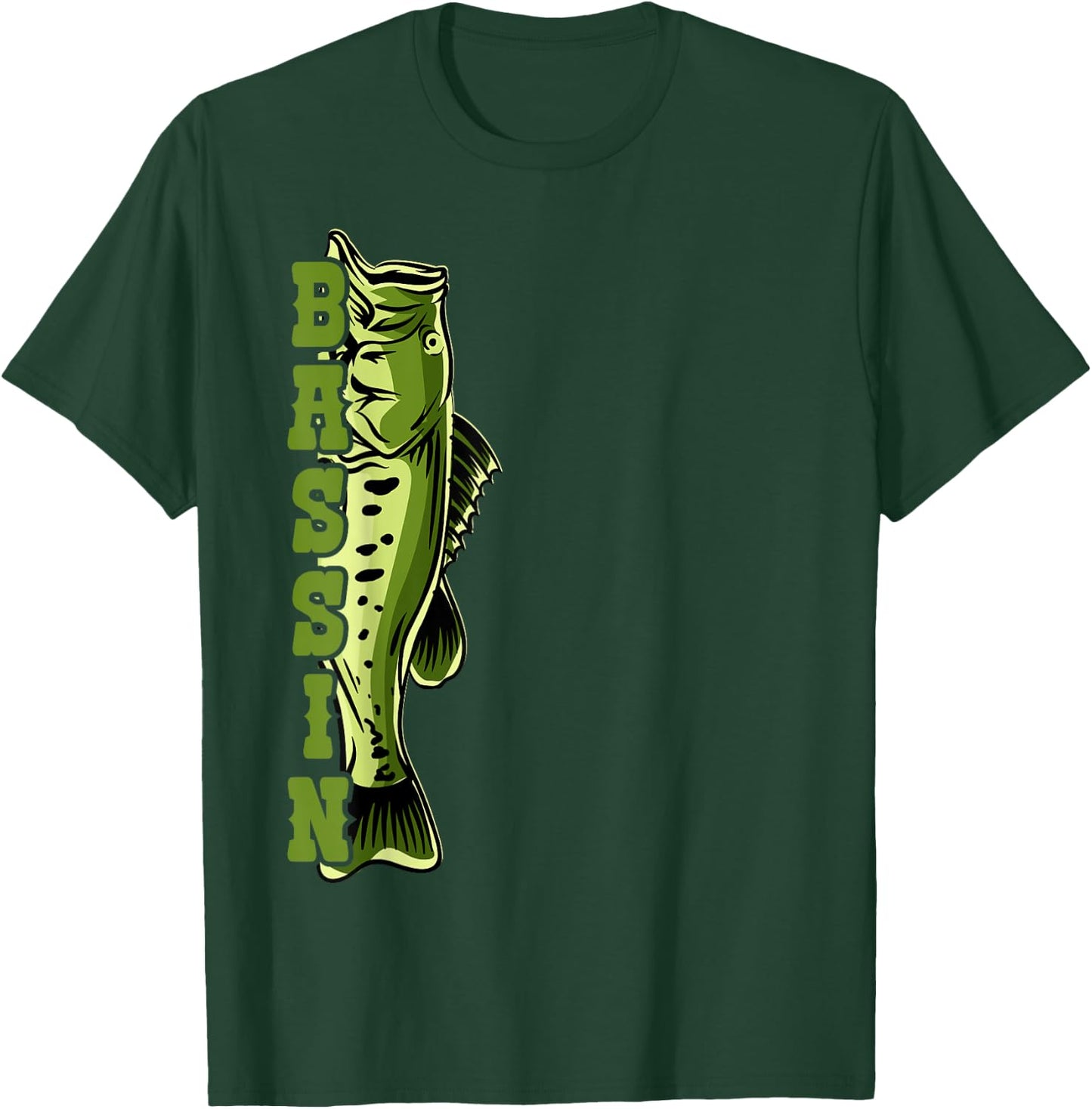 Largemouth Bass Bassin for Fishermen T-Shirt - T-Shirt | Forest