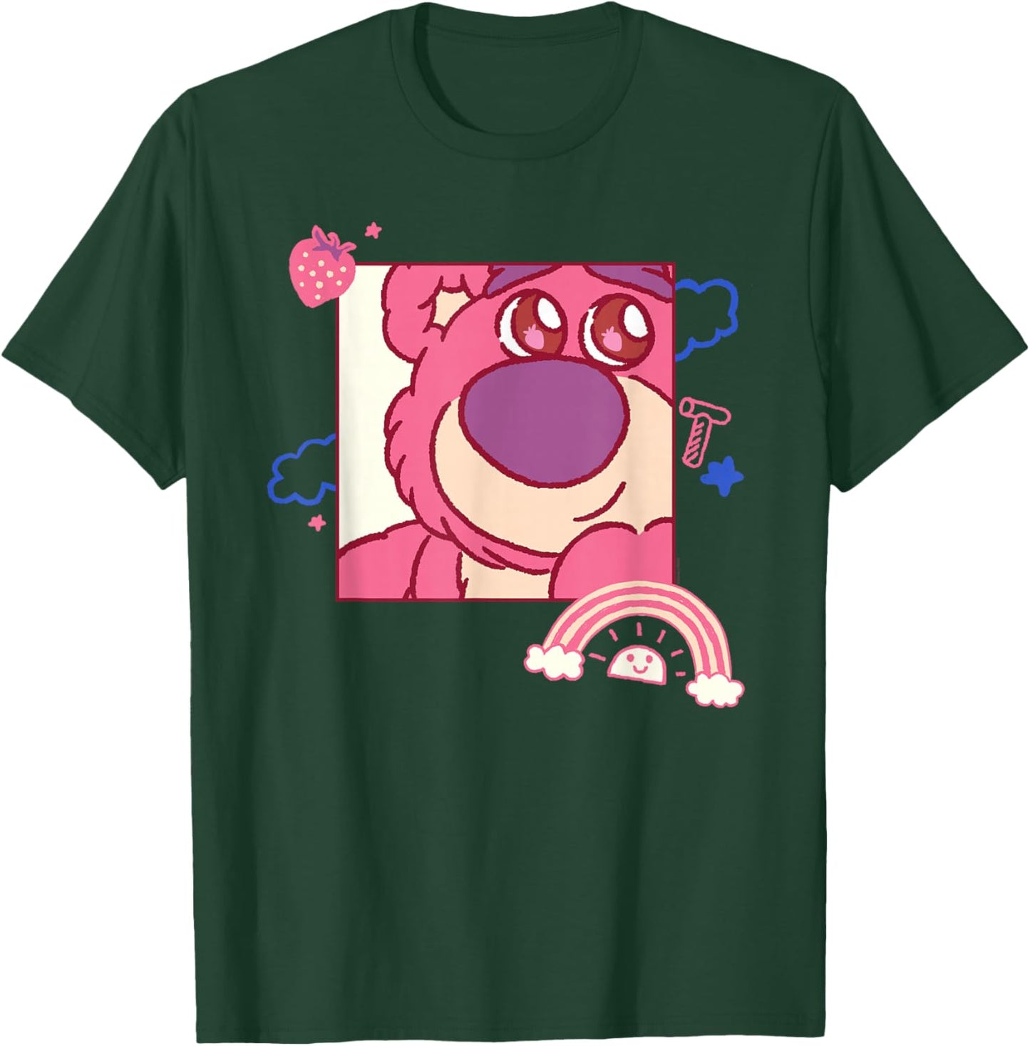 Disney and Pixar's Toy Story Lotso Bear Fluffy Rainbows Cute T-Shirt - T-Shirt | Forest