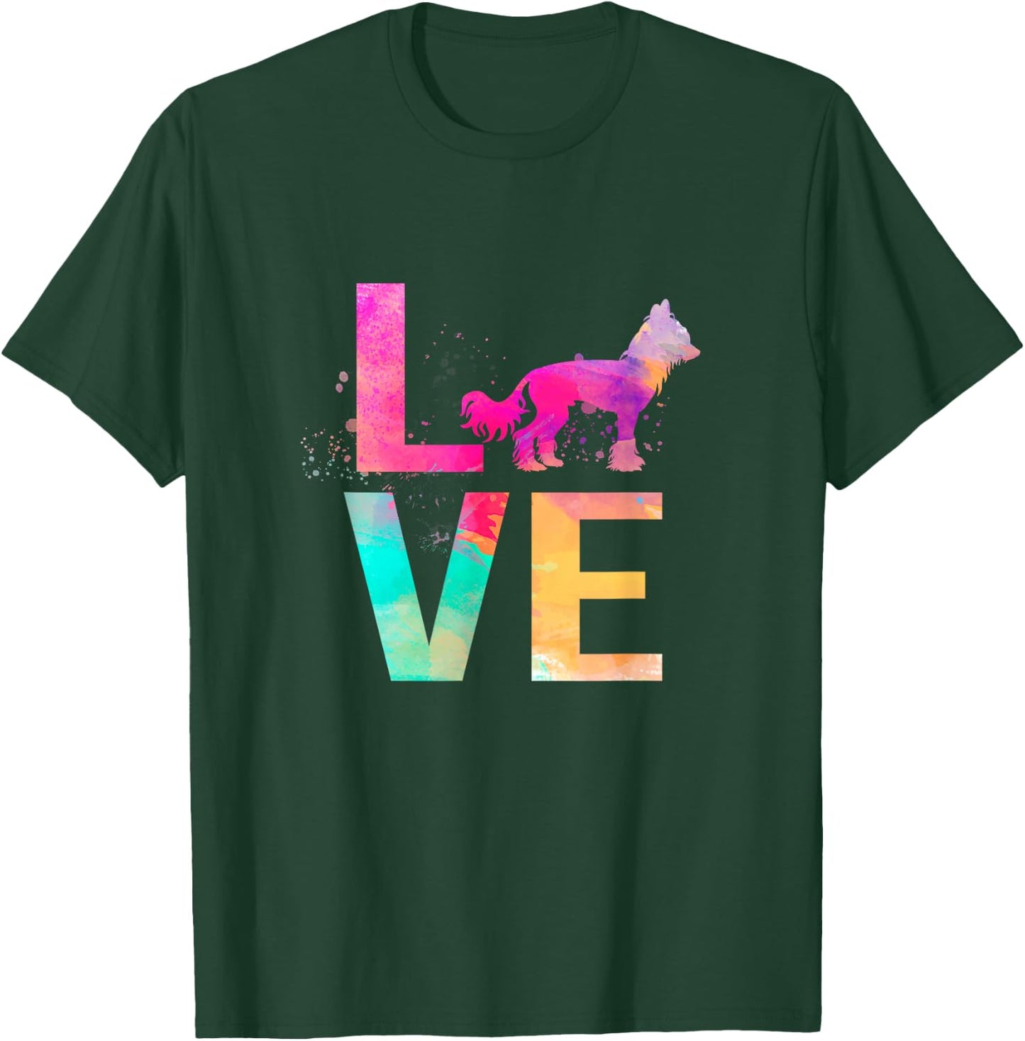 Colorful Chinese Crested Dog Mom Gifts Chinese Crested T-Shirt - T-Shirt | Forest