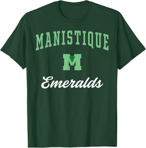Manistique High School Emeralds T-Shirt - T-Shirt | Forest