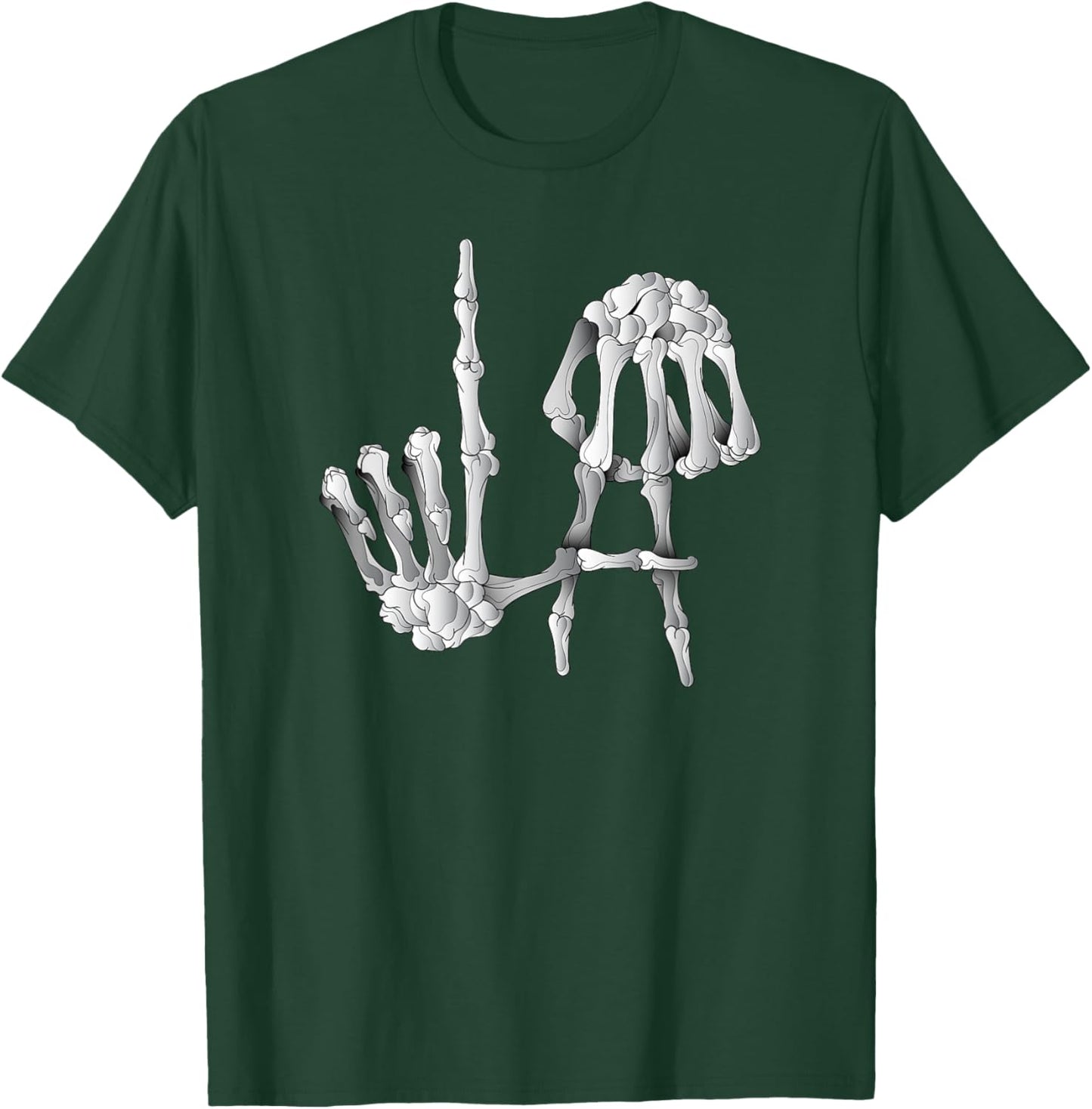 Skeleton Bones Hands LA, Los Angeles USA, Skeleton Fingers T-Shirt - T-Shirt | Forest