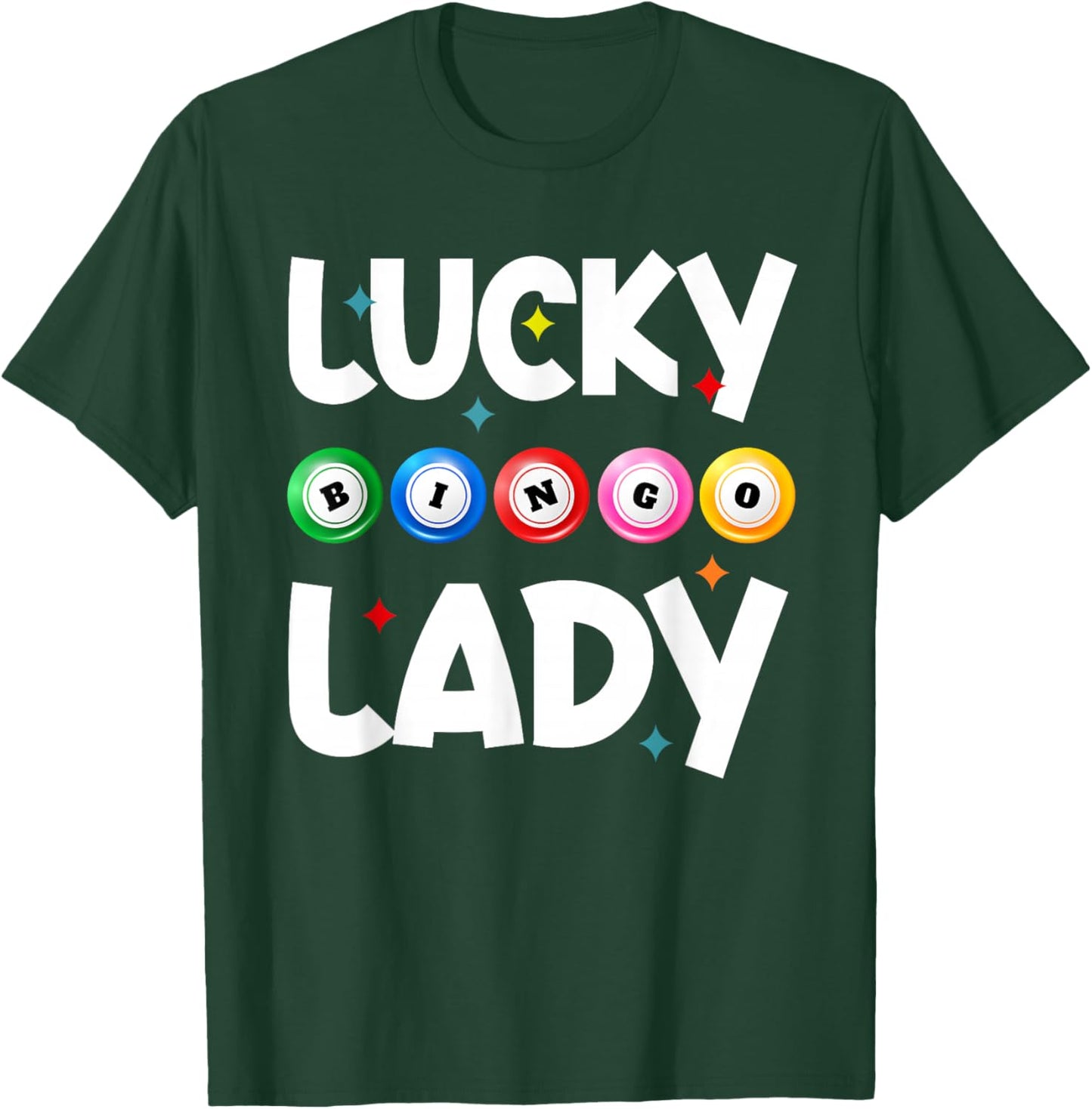 Bingo Lucky Bingo Lady T-Shirt - T-Shirt | Forest