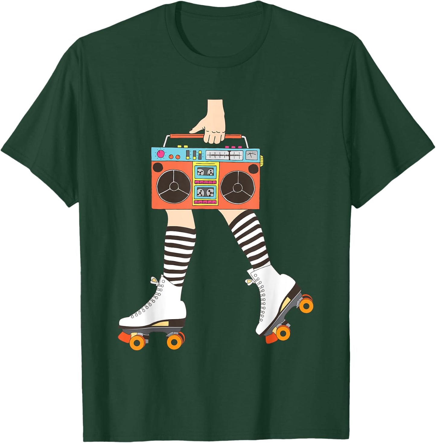 Roller Skating Retro Vintage Roller Derby Roller Skater T-Shirt - T-Shirt | Forest