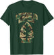 US Special Forces - SF Green Beret Patch & Tab BDU Camo T-Shirt - T-Shirt | Forest