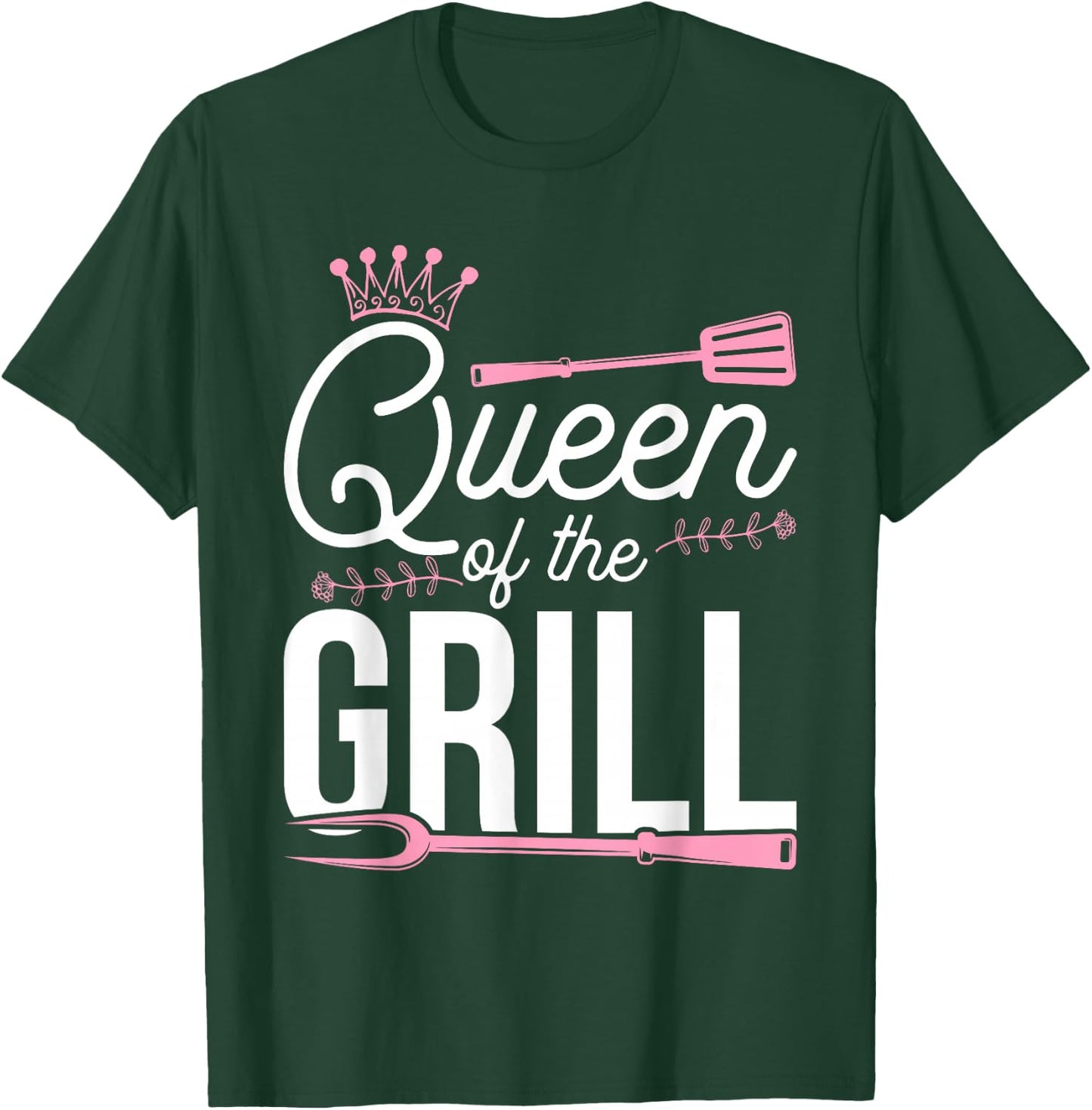 Queen Of The Grill Smoked Meat BBQ Barbecue T-Shirt - T-Shirt | Forest