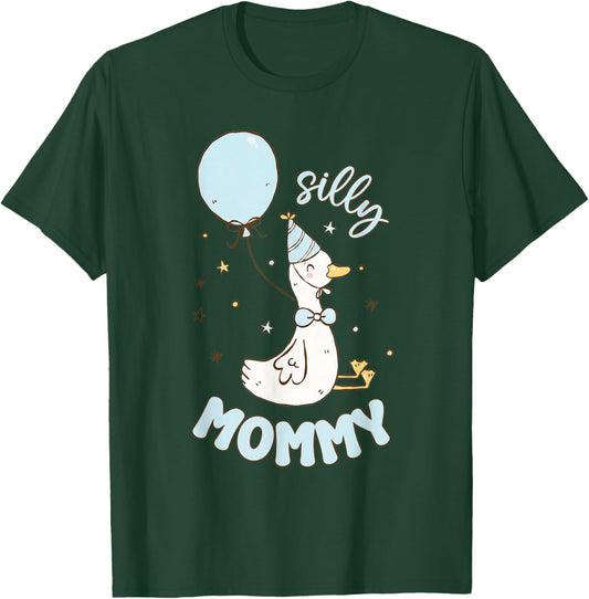 Silly Mommy Silly Goose 1st Birthday Boy Family Matching T-Shirt - T-Shirt | Forest