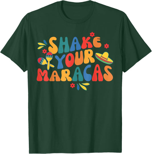 Groovy Shake Your Maracas Final Fiesta Bachelorette Party T-Shirt - T-Shirt | Forest