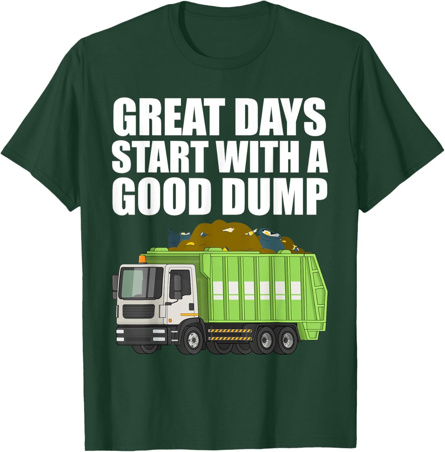 Garbage Truck Art For Toddler Boys Garbage Man Garbage Truck T-Shirt - T-Shirt | Forest