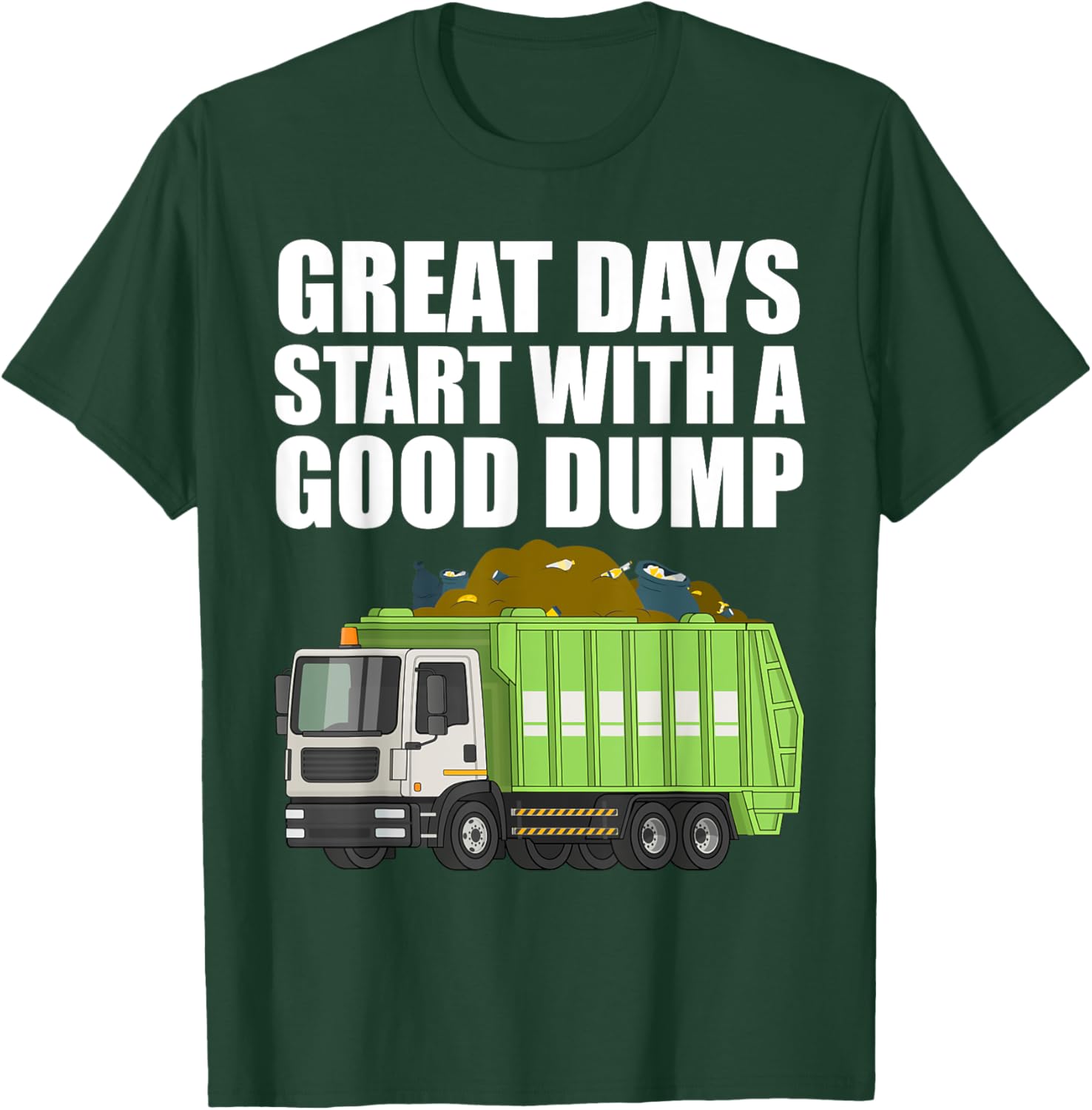 Garbage Truck Art For Toddler Boys Garbage Man Garbage Truck T-Shirt - T-Shirt | Forest