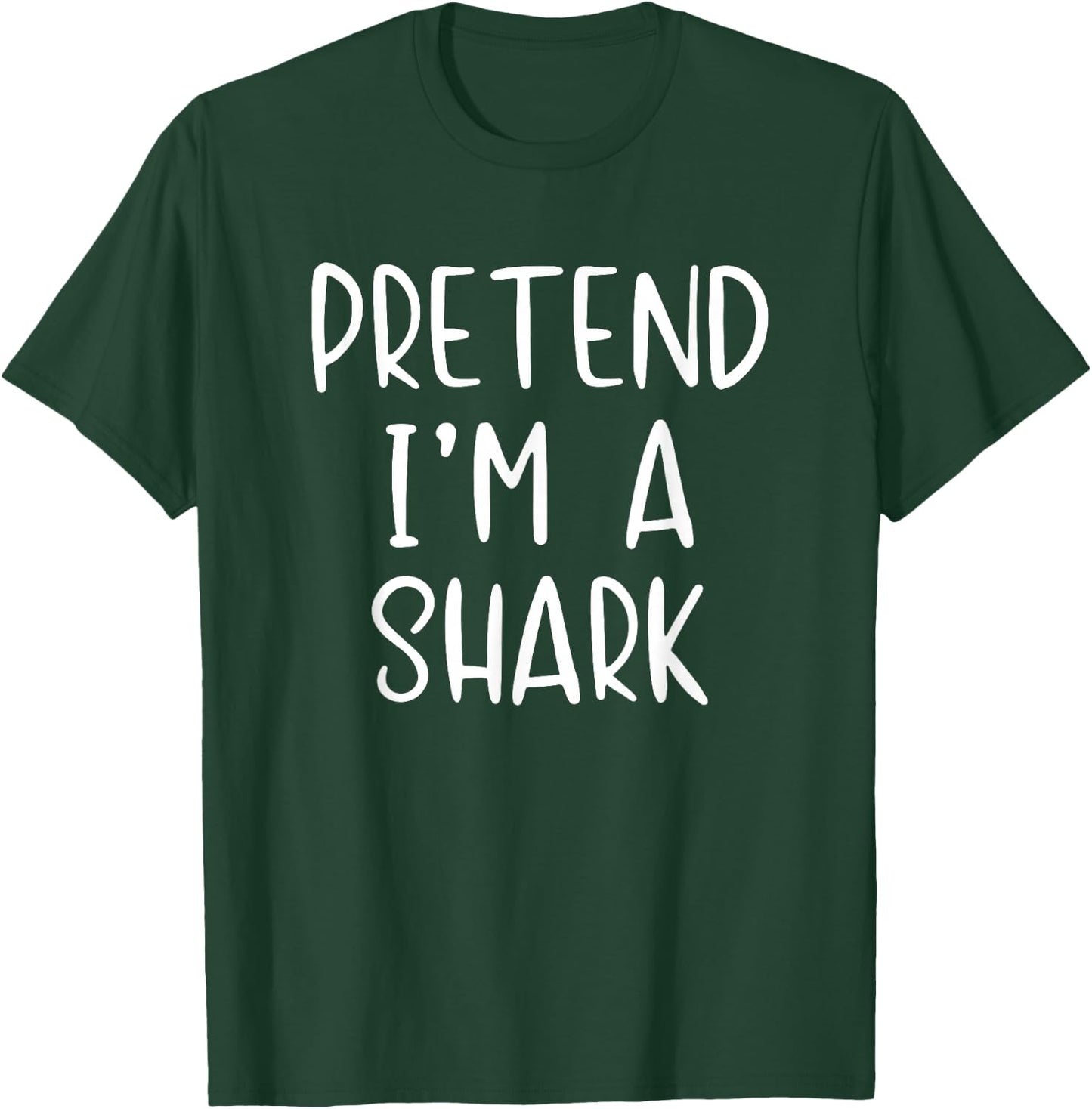 Pretend I'm A Shark Costume Halloween Funny Simple Adult Kid T-Shirt - T-Shirt | Forest
