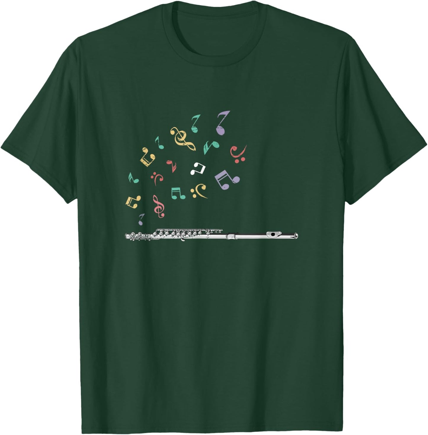 Classical Musical Instrument Flutist Gift Flute T-Shirt - T-Shirt | Forest