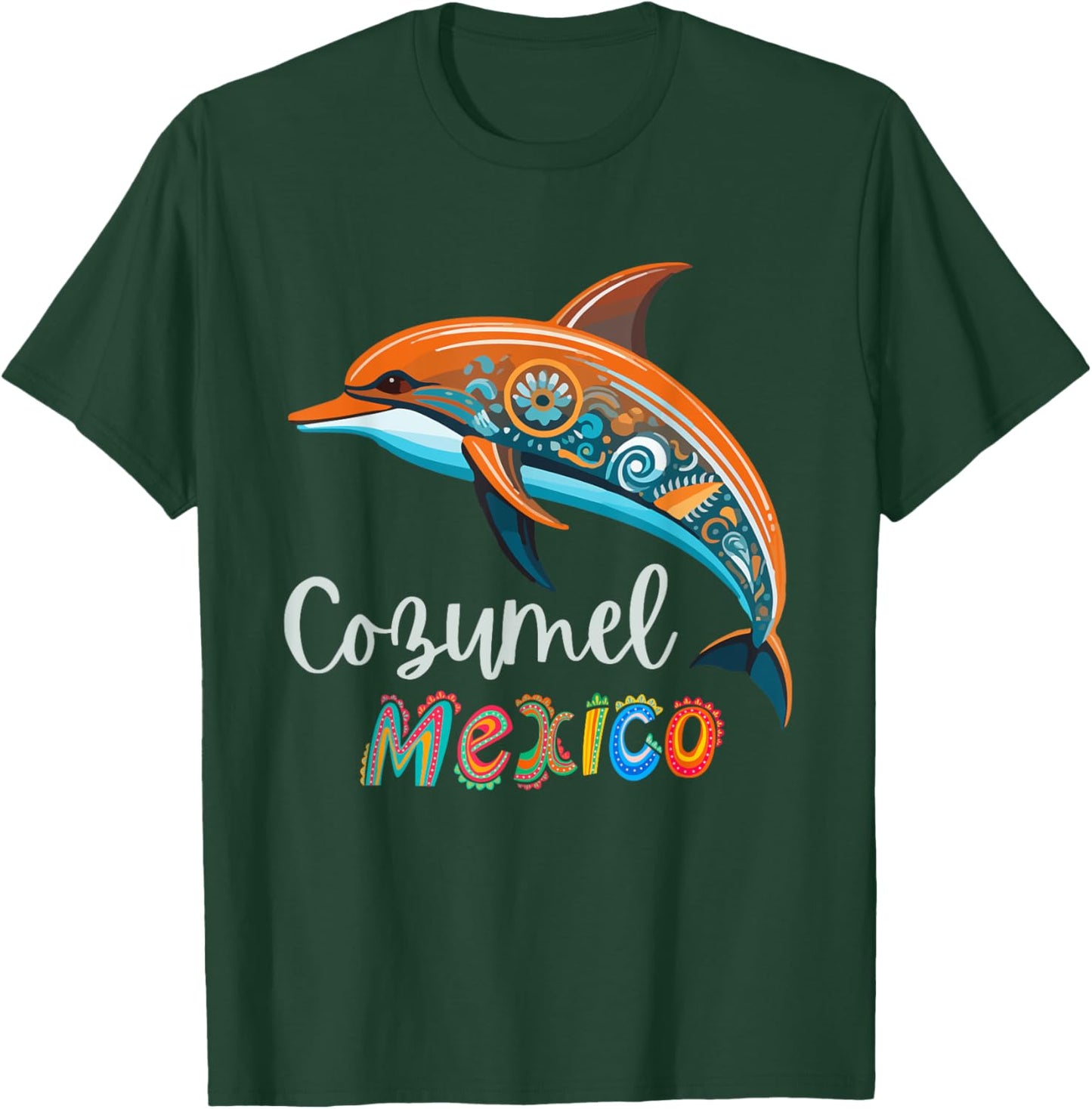 Cozumel Mexico Dolphin Souvenir / Cozumel T-Shirt - T-Shirt | Forest