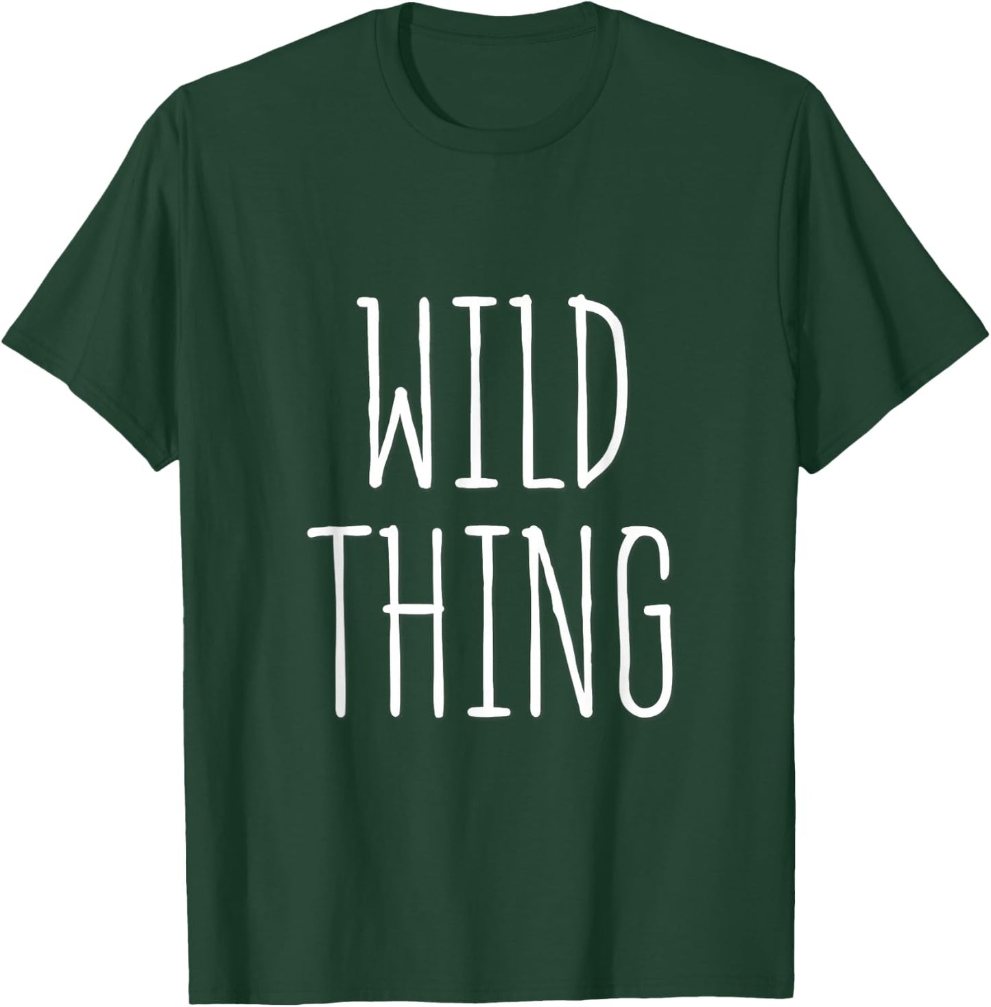 Wild Thing Retro Minimalist Typography Design T-Shirt - T-Shirt | Forest