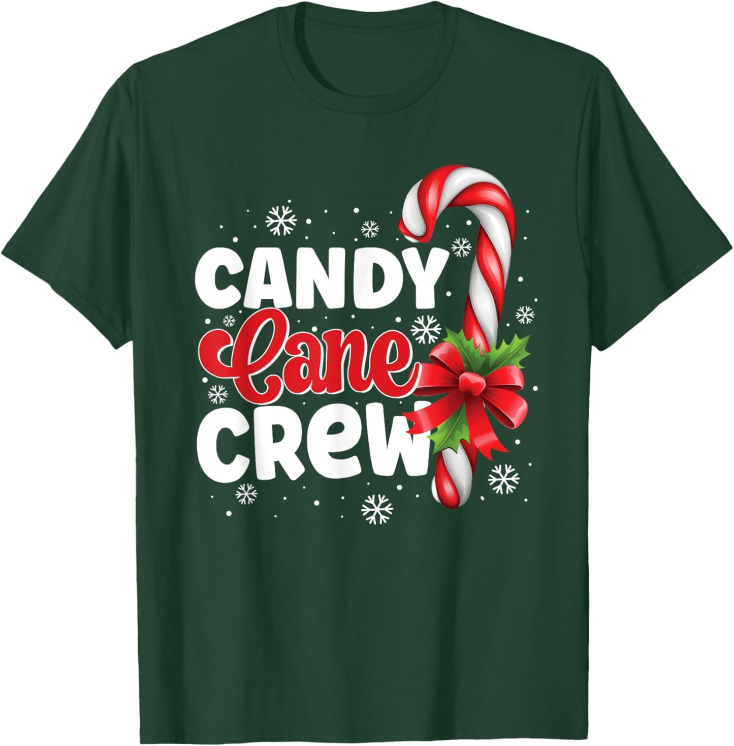 Candy Cane Crew Christmas Candy Love Pajamas T-Shirt - T-Shirt | Forest