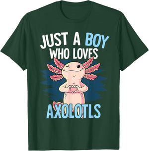 Just A Boy Who Loves Axolotls Axolotl T-Shirt - T-Shirt | Forest
