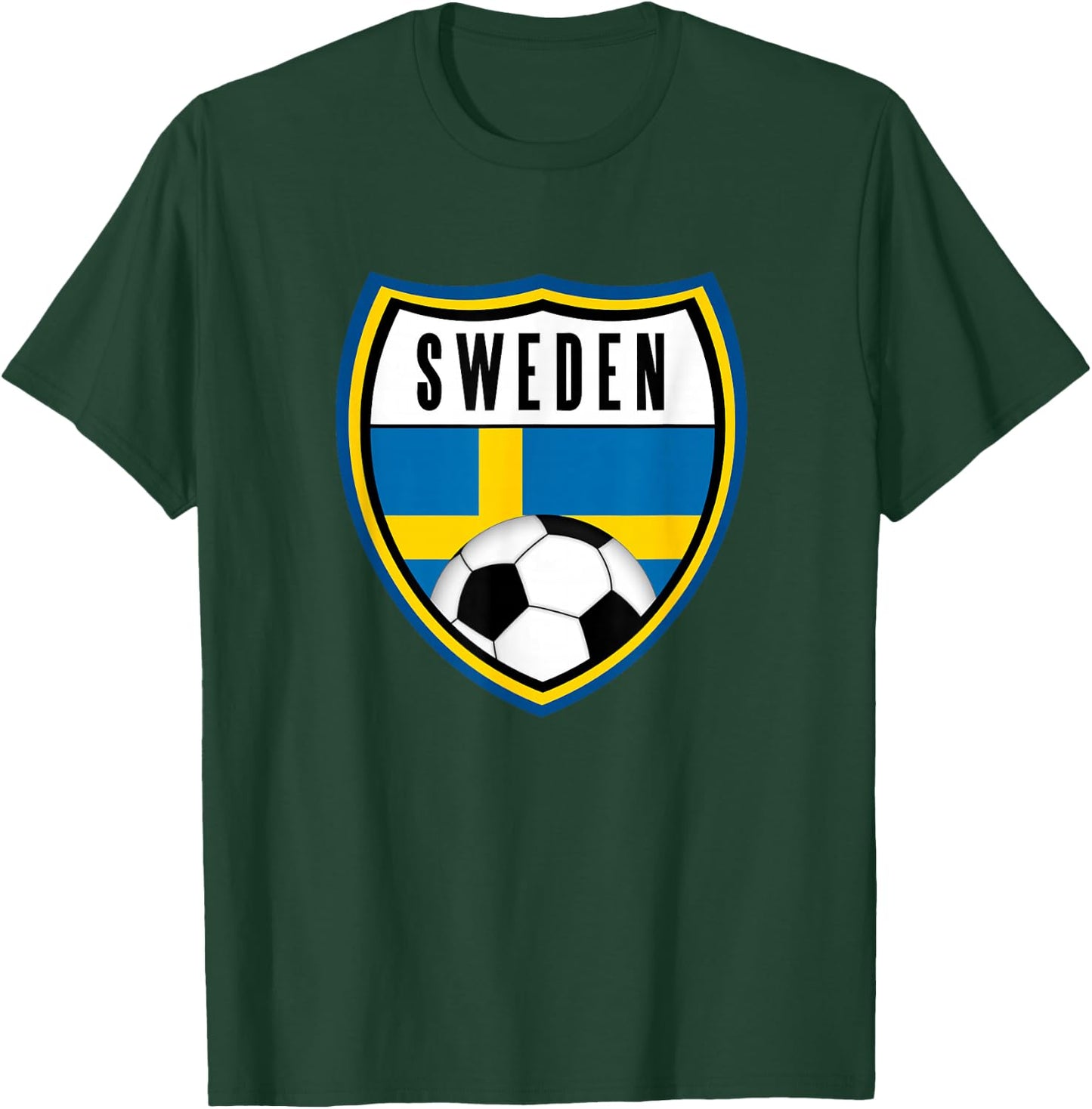 Sweden Soccer Jersey Swedish Flag T-Shirt - T-Shirt | Forest