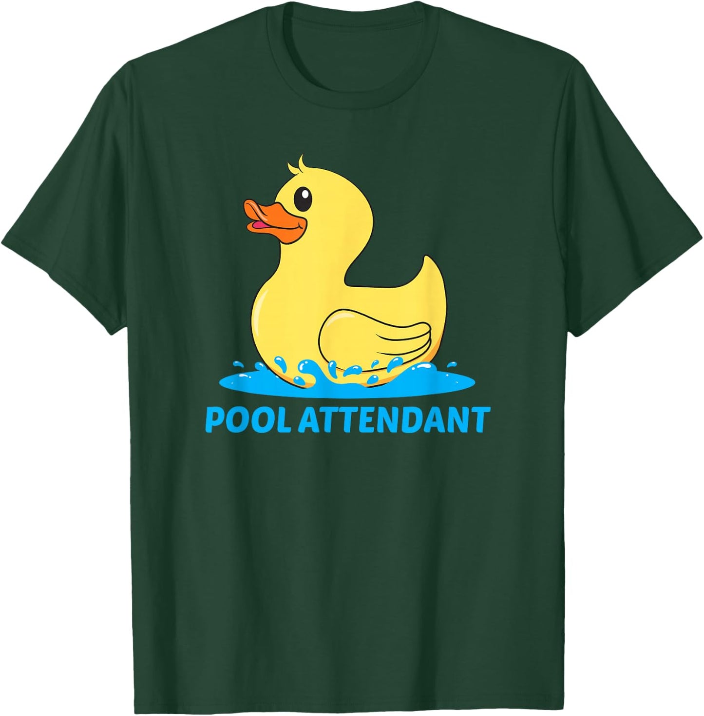 Pool Attendant - Lifeguard swimming rubber duck cute idea T-Shirt - T-Shirt | Forest